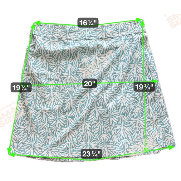 RipSkirt Hawaii Length 2 Medium Pale Blue 19.75” Wrap Palm White Tropical - Picture 4 of 4
